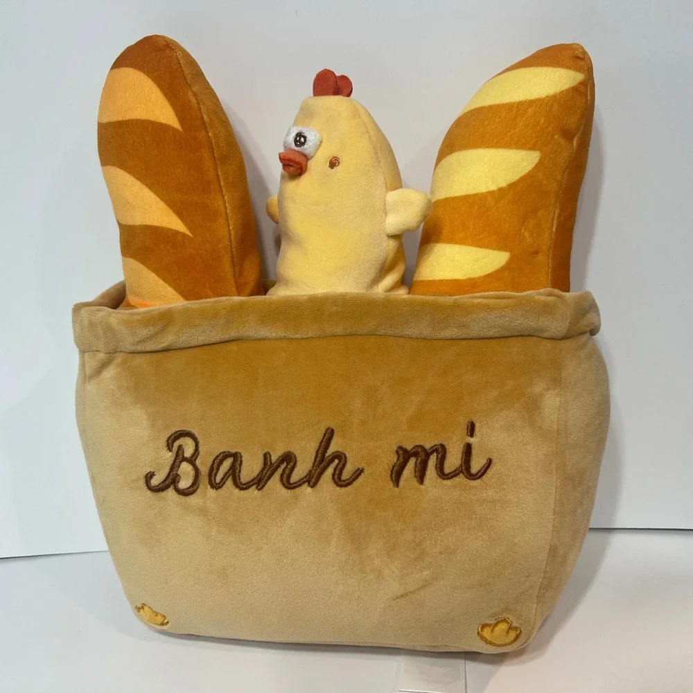 Miniso Penpie Toy DunDun Banh Mi Plush Chicken Sandwich 12 Inch NWT